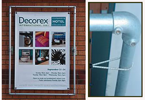 wall mounted banner frame