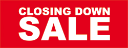 closing down sale banner