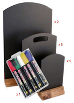 Table Top Chalkboards Bundle