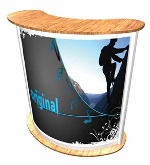 Portable exhibition counter options from Discount Displays