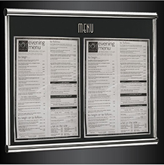 Menu Frame Wall Mounted