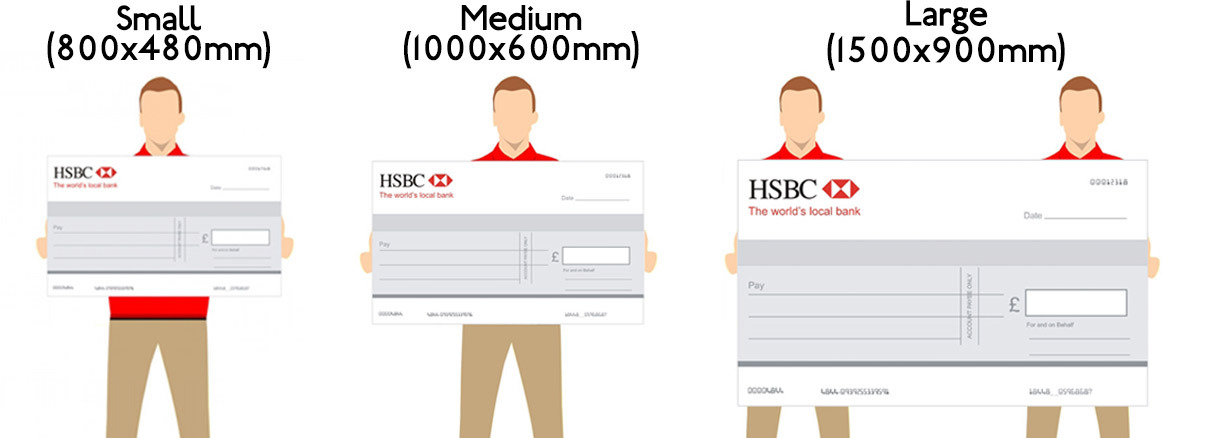 Giant Cheque Size Guide