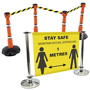 covid safety queue barriers