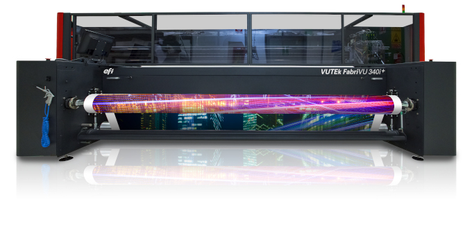 Dye sublimation large format printer for vibrant textile prints