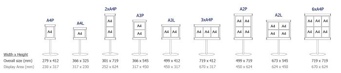 menu board size choices