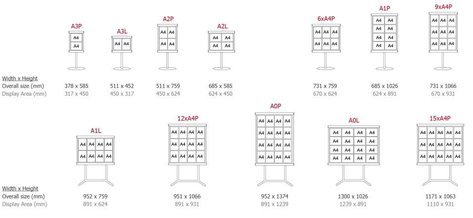  range of sizes to choose from