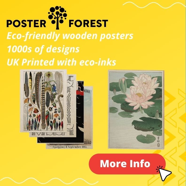 Eco-friendly wooden posters