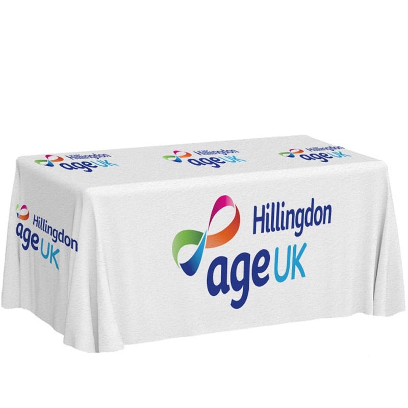 Branded Printed Event Tablecloth 5ft Table Cloth Discount Displays
