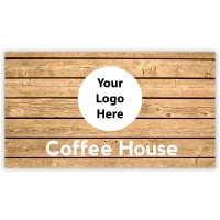 Pre-Designed Cafe Barrier Banner - Wooden Planks