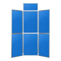 6 Panel Folding Display Board - Aluminium Frame
