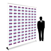 Step and repeat logo wall - Pull up banner stand