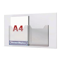 Cable System Leaflet Dispenser - 2 x A4 on A1 Centres