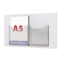Cable System Leaflet Dispenser - 2 x A5 on A2 Centres