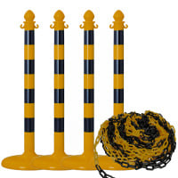 Yellow and Black Temporary Barriers