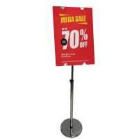 Stainless Steel Sign Holder with Printed Sign