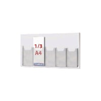 Cable System Leaflet Dispenser - 5 x 1/3 A4 on A1 Centres