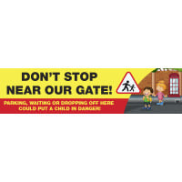 Don't stop near gate banner