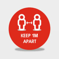 Keep 1m Apart social distancing floor stickers