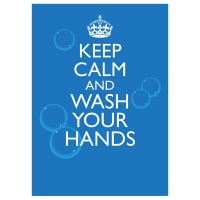 Keep Calm and Wash Your Hands - Pack of 10 - A2 Poster or Sticker