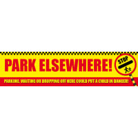 School Printed Banner - Think before you Park