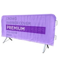Premium Crowd Barrier Cover - Polyester Mesh