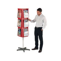 4 Sided Rotating Brochure Display Stand