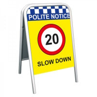 School Pavement Sign - Slow Down 20mph