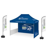 3x 4.5m Event Tent Bundle with Flags