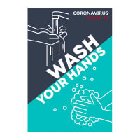 Wash Your Hands - Pack of 10 - Poster | Sticker | Sign