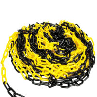 Yellow and Black plastic chain