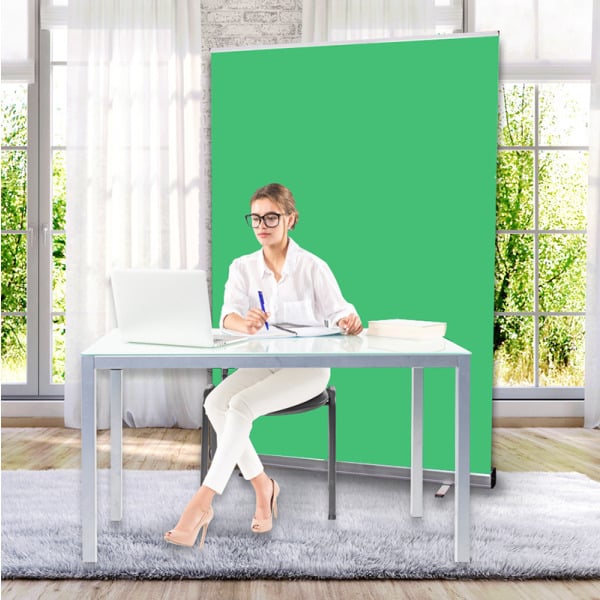 Chroma Key Portable Green Screen - Work From Home Background