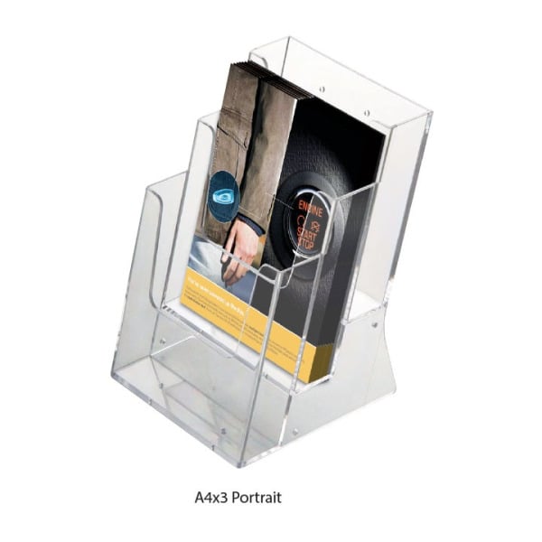 Acrylic Brochure Holder Multi Pocket Discount Displays