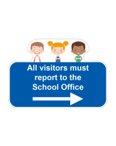 All visitors must report to school office sign