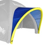 Optional entrance visor for inflatable tent