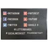 Social Media & Currency Character Set For Peg Letter Board