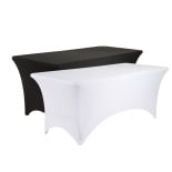 White Stretch Folding Table Cover