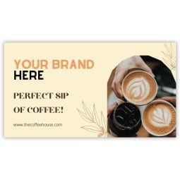 Pre-Designed Cafe Barrier Banner - Coffee Cheers