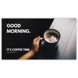Pre-Designed Cafe Barrier Banner - It's Coffee Time