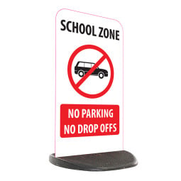 School Economy Pavement Sign - No Parking Or Drop Off's