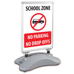 School A1 Windjammer Pavement Sign - No Parking Or Drop Off's