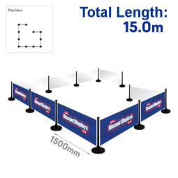 Outdoor Cafe Screens Kit 10 Banners / 11 Posts