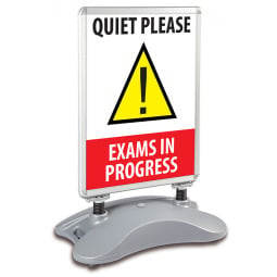 School A1 Windjammer Pavement Sign - Quiet Please Exams in Progress