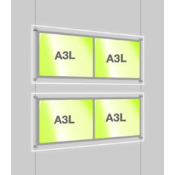 Double A3 LED Retail Display