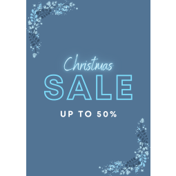 Turquoise Gradient Christmas Big Sale Poster