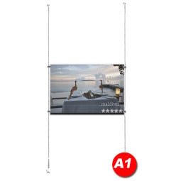 A1 Poster Holder Cable Display - Landscape