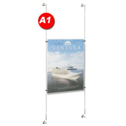 A1 Poster Holder Cable Display - Portrait