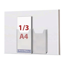 Cable System Leaflet Dispenser - 2 x 1/3 A4 on A3 Centres
