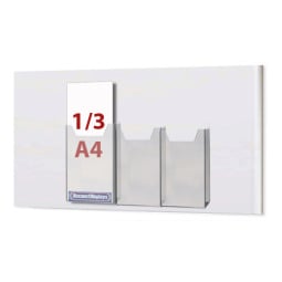 Cable System Leaflet Dispenser - 3 x 1/3 A4 on A2 Centre