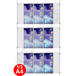 9x 1/3 A4 Leaflet Dispenser Kit