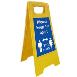 Free standing social distancing sign